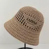 Sombrero de Pescador Coreano Bordado con Letras para Primavera y Verano para Mujer, Sombrero Cubre-Rostro Casual Calado que Hace que la Cara Parezca Más Pequeña, Sombrero de Sol de Copa Redonda