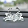 Enfeites de Carro Cuidadosamente Selecionados, Porta-Perfume Cisne de Cristal, Enfeites de Decoração para Interior de Carro, Decorações Fofas para Console Central para Homens e Mulheres, Estilo Simples