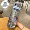 Taza de agua móvil super gran capacidad botella de agua portátil taza espacial taza con boquilla verano deportes fitness taza de agua transfronteriza venta al por mayor