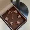¡Flores con tonos rosados ocultos! Pulsera de placa con circonita de flor, estilo dulce coreano, pulsera exquisita, lujo ligero, sensación de alta gama, joyería para mujer
