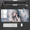 Tapete Antiderrapante para Computador para Mulheres e Homens, Mouse Pad Grande para Jogos, Mesa de Escritório, Tapete para Teclado de Dormitório Estudantil com Tema de Anime, Borracha