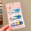 Horquilla para el pelo con flequillo de niña, horquilla de dibujos animados para bebé, pinza para la frente para niña, tocado para la nuca de niña
