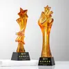 Excelente Nuevo Llegado Premio Honorífico Estrella Vidrio Antiguo Cristal Trofeo Reunión Anual de la Empresa Medalla al Empleado Destacado