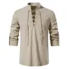 Nova camisa casual de manga longa com gola alta para homens, comércio exterior transfronteiriço Amazon, tamanho europeu, primavera e verão 2022