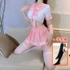Roupa íntima sexy sexy paixão qqny desejo puro irmã suave uniforme jk tentação de tirar traje de saia curta
