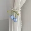 Novos Prendedores de Cortina com Fechos Magnéticos de Pérola, Cordas Prendedoras de Cortina Voil Tulipa, Acessórios Criativos para Decoração de Cortinas, Cordas para Recolher Cortinas