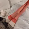 Lencería Sexy y Atractiva, Medias Transparentes de Encaje para Mujer, Medias Largas, Medias hasta el Muslo, Conjunto de Medias Sexy
