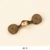 Hengmeihe Botón de Placa Cheongsam Nuevo Chinoiserie Jade Botón de una Palabra Fragante Retro Dinastía Han Tejido a Mano Accesorios de Botones