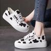 Zapatos de Lona de Suela Gruesa para Mujer Primavera y Otoño 2025 Nuevo Estilo Plataforma Slip-On Dos Usos Versátiles Casual Punta Redonda Zapatos Blancos a la Moda