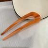 Artefato de cabelo de alta qualidade em forma de U para mulheres Temperamento simples Novo estilo chinês antigo Hanfu ácido acético Hairpin Headwear