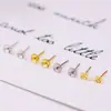 Soporte de Perla con Aguja de Plata S925 Chapado en Oro de 18 Quilates con Gancho para Pendiente de Colgar Bandeja para Pendientes de Botón con Piezas de Cobre Tazón para Manualidades Aguja de Punto de Cruz