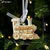 Novos Enfeites e Decorações de Árvore de Natal em Resina Pintada Off-White para Decoração de Natal e Decorações Penduradas