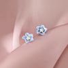Pendientes de camelia azul para mujer 2024, nuevas explosiones, pequeños pendientes de flores frescas que combinan con todo, diseño de nicho, sentido avanzado