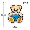 Tamaño Pequeño Bordado de Computadora Dibujos Animados Animal Oso Coche Avión Estrella Parche de Tela Bordado Adhesivo Sin Costura Decoración para Ropa