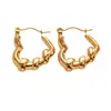 Design Original Único Forma de Coração Renda de Cânhamo Luxo Acessível Nicho Brincos Exquisitos Brincos de Aço Inoxidável Ouro 18K de Ponta