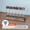 Frasco Sub-garrafa para Grãos de Café Tubo de Ensaio Garrafa Selada Tampa de Madeira Frasco de Armazenamento Selado de Vidro Suporte de Exibição de Armazenamento Frasco de Fragrância