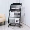 Clip para periódico estante para libros y periódicos pequeño revista promocional estante de piso almacenamiento estante simple oficina estante para periódicos