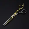 Famosas Tijeras de Peluquería Doradas de 6.0 pulgadas Neipson Tijeras de Corte de Cabello Estilo Espada Tijeras Entresacadoras