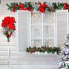 Novas decorações de Natal transfronteiriças Guirlanda de Natal Rattan Shopping Mall Hotel Decoração ao ar livre Porta pendurada Árvore invertida de Natal