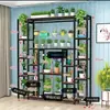 Novo Suporte de Flores de Jardim de Ferro Multicamadas para Interior Casa Varanda Sala de Estar Anti-corrosão Suporte para Vasos de Flores Suporte de Flores