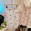 Calça Antimosquito Infantil 2026 Verão Novo Algodão Nuvem Casual Longa para Meninos e Meninas, Calça Floral Fina para Bebês e Crianças