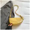 Bolsa de Axila Shuai Mi Jia para Mulheres Novo Modelo 2026, Minimalista Texturizada de Nicho Bolsa Transversal para o Dia a Dia Lua Crescente Chifre Bolsa de Bolinho