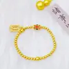 Tienda de oro con pulsera de cuentas redondas de ábaco pequeño antiguo de lujo chapado en oro alta retención de color accesorios DIY fuente al por mayor