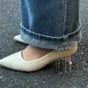 Joyería Transfronteriza Europea y Americana DIY Moda Estrella de Ocho Puntas Broche de Pedrería Cadena para Pantalones Personalizada Hip-Hop Forma de Estrella Borla Broche