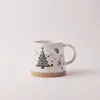 *Edición Limitada de Navidad 0343* 8.5*9.5cm 450ml Taza Cónica de Cerámica Taza de Café Serigrafiada Taza de Agua en Relieve