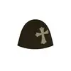 Gorro de Punto Jacquard Cruzado Retro Y2K Nuevo de Otoño e Invierno Estilo Oscuro Ins Artículo de Moda de Nicho Gorro para el Frío