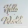 Suministro Transfronterizo Hola Mundo Letras Recién Nacido Combinación de Palabras Diseño Decoración Foto Letrero de Madera Fabricante