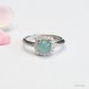 Anel de Jadeíta Azul Água Natural Grau A Guan Yu Anel com Garras de Jade Joias Femininas Atacado S4111203