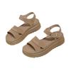 Zapatos de Mujer de Talla Grande Sandalias Romanas de Suela Gruesa Sandalias de Playa Tejidas de Verano para Mujer con Hebilla de Una Línea de Suela Blanda
