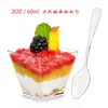 Varios Platillos para Salsa Tazas Cuadradas Tazas para Mousse Plástico Transparente Vajilla Platos para Postre Platos Pequeños para Aperitivos de Fiesta con Cuchara