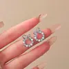 Nuevos pendientes populares de estilo coreano, simples y elegantes para niñas, pendientes de botón versátiles, simples y estilosos, accesorios para orejas de moda en TikTok al por mayor