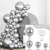 Conjunto de Corrente de Balões de Cor Sólida Nova Transfronteiriça com 137 Peças Decoração de Festa de Aniversário Pacote de Balões para Decoração de Casamento