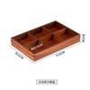 Plato de vajilla Jiugongge de madera de bambú creativo, plato de rejilla para plato de restaurante de olla caliente, bandeja, plato para barbacoa, fuente, caja de madera