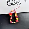 Cadena para Teléfono Móvil Estilo Ins Estrella Roja Rugby Funda para Teléfono Móvil Correa Cadena para Cámara con Cuentas DIY Cuerda Anti-Pérdida para Teléfono Móvil