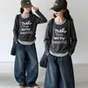 Sudadera de Dos Piezas de Moda para Niñas Primavera y Otoño 2026 Estilo Nuevo para Niñas Mayores, Camisa Básica Casual Primavera y Otoño, Atuendo de Otoño