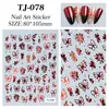 Adesivos de unhas deslumbrantes de borboleta transfronteiriços, vários estilos disponíveis, adesivos de unhas de borboleta 3D com estampa quente de aurora sonhadora, modelo TJ