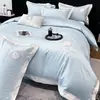 Juego de Ropa de Cama Bordado de Algodón de Fibra Larga Xinjiang Modelo Nuevo 2026 - Funda de Edredón de Algodón Puro, Sábana Plana, Sábana Ajustable, Juego de Cuatro Piezas