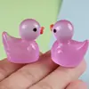Resina Estéreo Animal Pequeño Luminoso Pato Grande diy Señal de Estacionamiento Pegatina para Refrigerador Llavero Paisaje Micro Adornos Decorativos