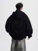 Diseño de Primavera y Otoño Mochila Pequeña Sudadera con Capucha para Hombres y Mujeres, Streetwear Holgada Versátil Casual Oversize Cardigan Chaqueta de Punto Trendy