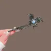 Exquisita Pinza Negra con Pedrería Clip de Cabello de Lujo Ligero para Mujeres Pinza para Flequillo Lateral Accesorios para el Cabello Elegante Pinza Pequeña