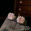 Pendientes Alexander Dopamina con Piedras Preciosas Grandes Familia Rica Chapados en Oro Oro de 18 Quilates Morado Pavo Real Zirconia Morada