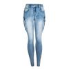 Amazon Wish Fábrica de Comercio Exterior Original Europeo y Americano Pantalones Vaqueros Ajustados de Mujer Pantalones de Múltiples Bolsillos para Mujer
