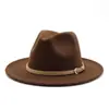 Amazon Venta Caliente Transfronteriza Clásico Simple Moda Sombrero de Fieltro Todas las Estaciones Unisex Exterior Casual Jazz Fedora