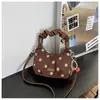 Bolso de mano exquisito con lunares en forma de nube para mujer, nuevo bolso tipo empanada de estilo coreano 2026, versátil, moderno y dulce, bolso de hombro/bolso cruzado