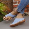 México Comercio Exterior Sandalias talla grande Mujer 2024 Nuevo Roma Suela Gruesa Punta Descubierta Europea y Americana Sandalias Mujer en stock