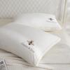 Almohada de terciopelo con plumas de fibra de soja, almohada de hotel de cinco estrellas, almohada de algodón para casa de familia, suave protección para la columna cervical, almohada individual al por mayor
